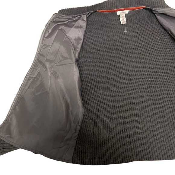 Sundance Southwestern Floral Sweater Silk Panel Bomber Jacket Womens XL Bohemian - Picture 11 of 14